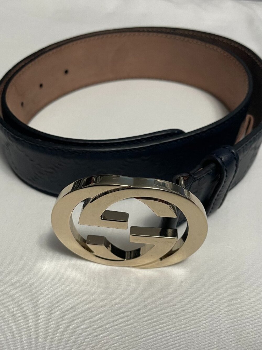 Gucci Womens Belt GG Double Buckel Style 114876-AA61E